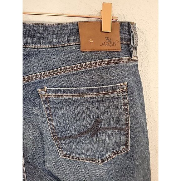 34 Heritage Jeans Mens 35x32 Blue Denim Charisma Comfort Rise Classic Dark Wash - Picture 5 of 7